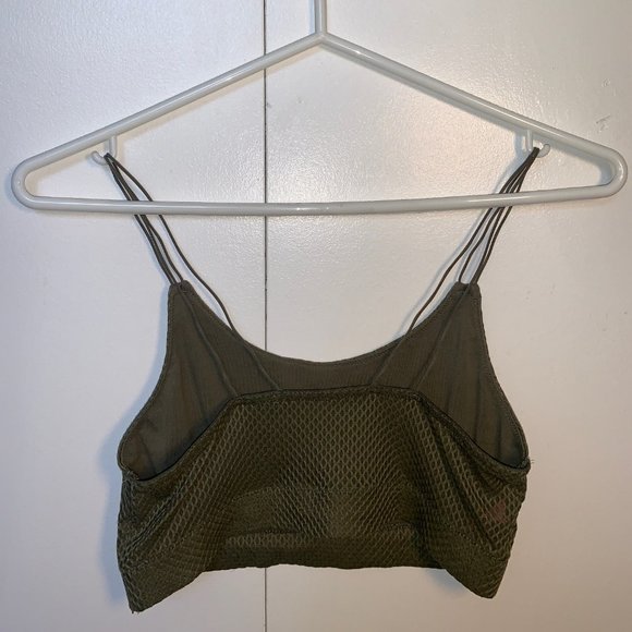 Bungee-Strap Mesh Bralette in green shade 'Sultry Sage,' Size Small (La SENZA) - Picture 6 of 6